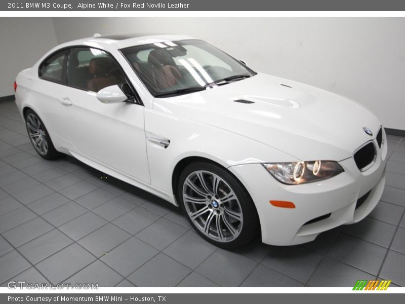 Alpine White / Fox Red Novillo Leather 2011 BMW M3 Coupe