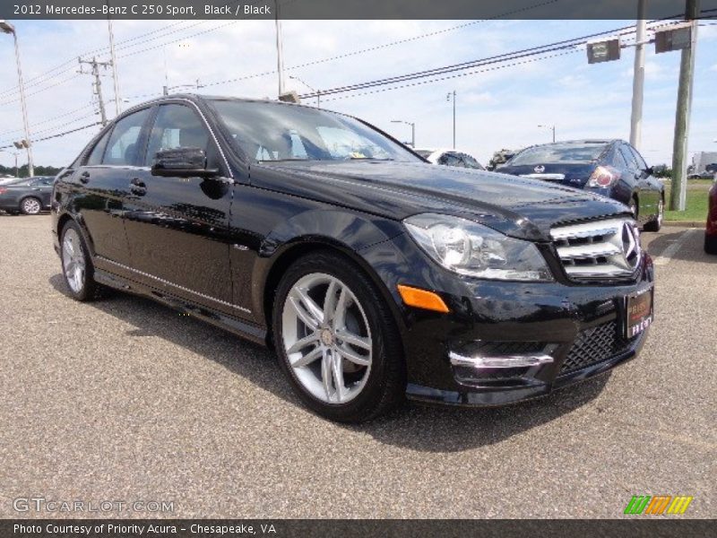 Black / Black 2012 Mercedes-Benz C 250 Sport