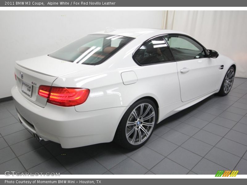 Alpine White / Fox Red Novillo Leather 2011 BMW M3 Coupe