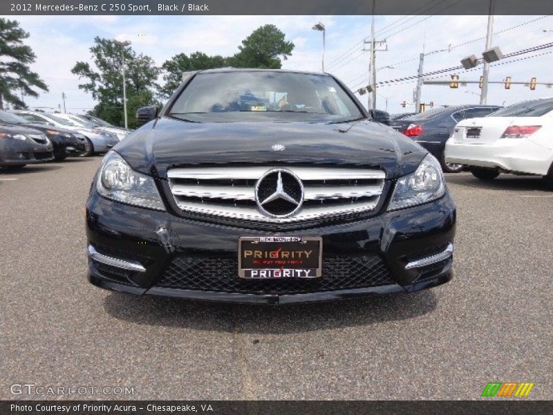 Black / Black 2012 Mercedes-Benz C 250 Sport