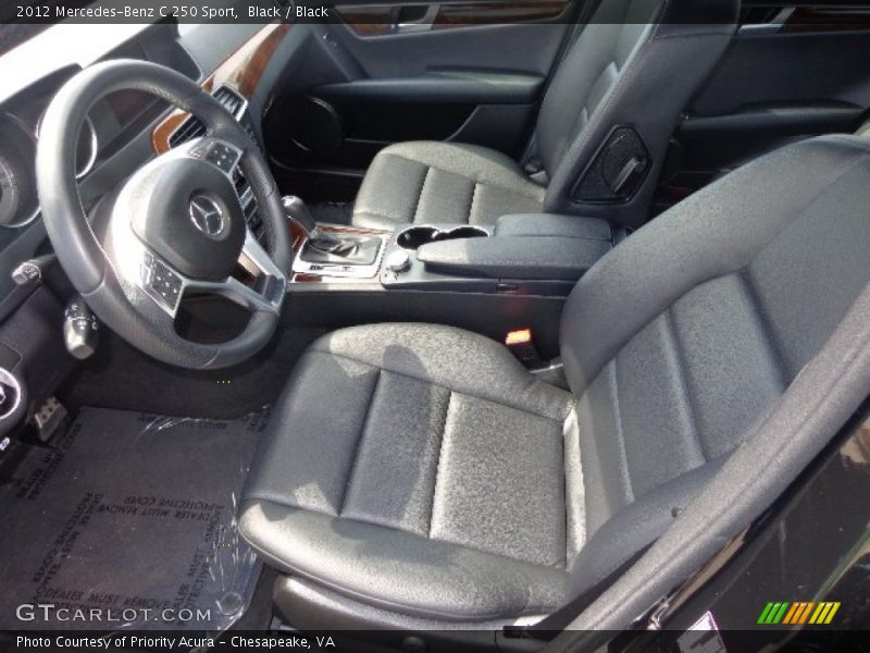 Black / Black 2012 Mercedes-Benz C 250 Sport