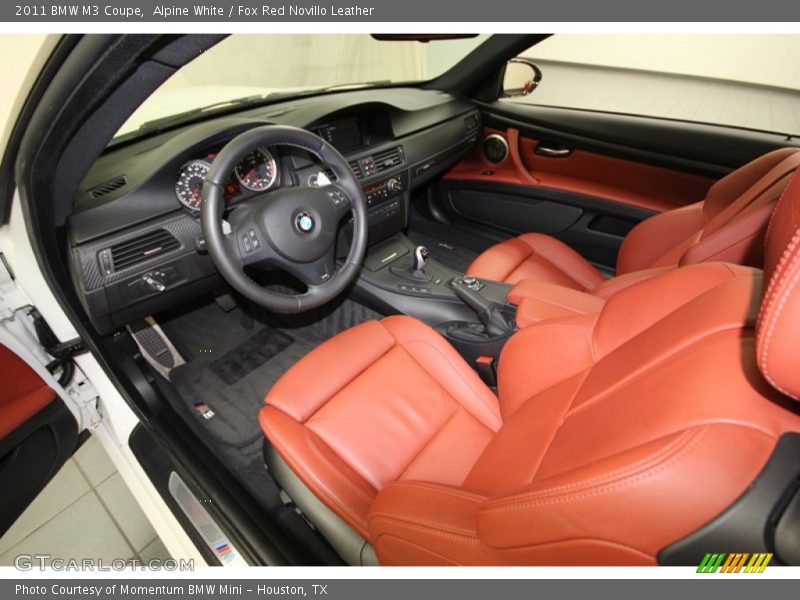 Alpine White / Fox Red Novillo Leather 2011 BMW M3 Coupe