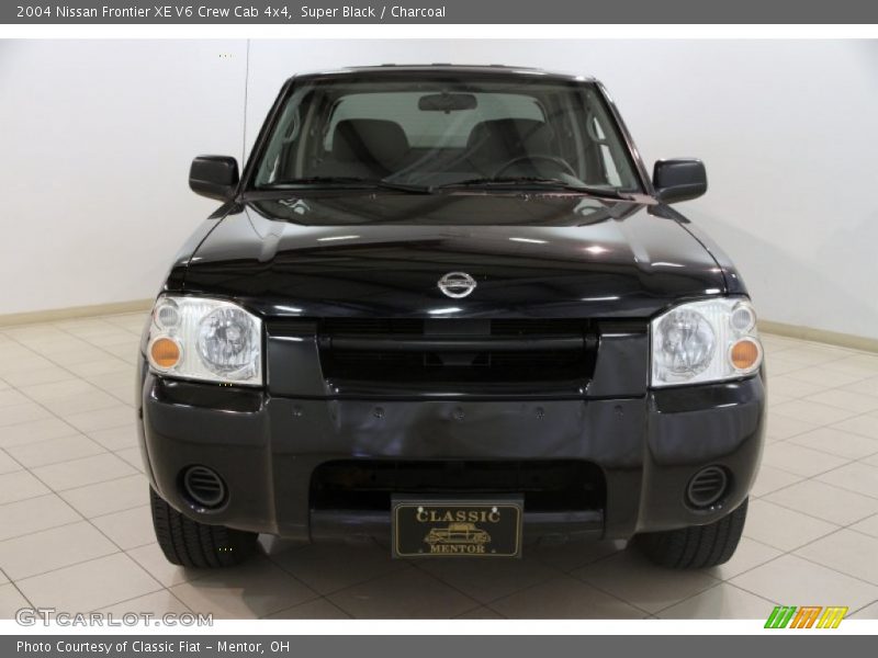 Super Black / Charcoal 2004 Nissan Frontier XE V6 Crew Cab 4x4