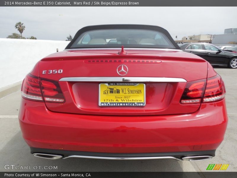 Mars Red / Silk Beige/Espresso Brown 2014 Mercedes-Benz E 350 Cabriolet