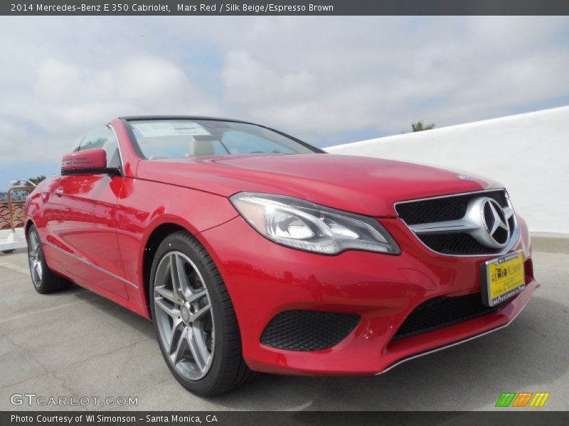 Mars Red / Silk Beige/Espresso Brown 2014 Mercedes-Benz E 350 Cabriolet