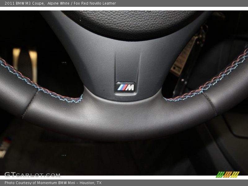 Alpine White / Fox Red Novillo Leather 2011 BMW M3 Coupe