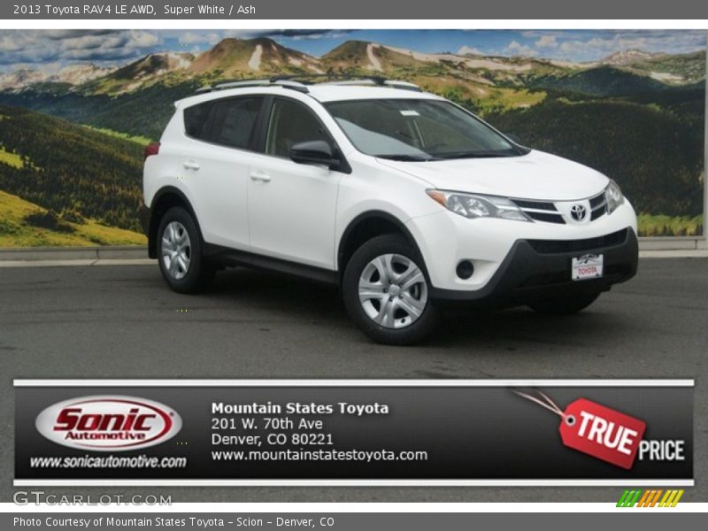 Super White / Ash 2013 Toyota RAV4 LE AWD