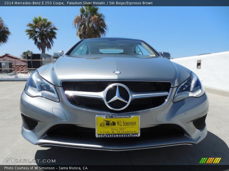 Paladium Silver Metallic / Silk Beige/Espresso Brown 2014 Mercedes-Benz E 350 Coupe