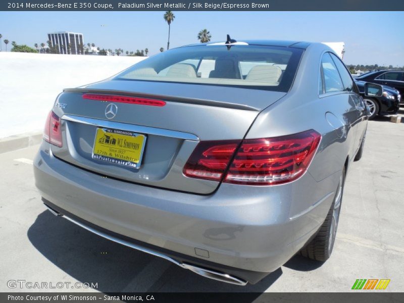 Paladium Silver Metallic / Silk Beige/Espresso Brown 2014 Mercedes-Benz E 350 Coupe