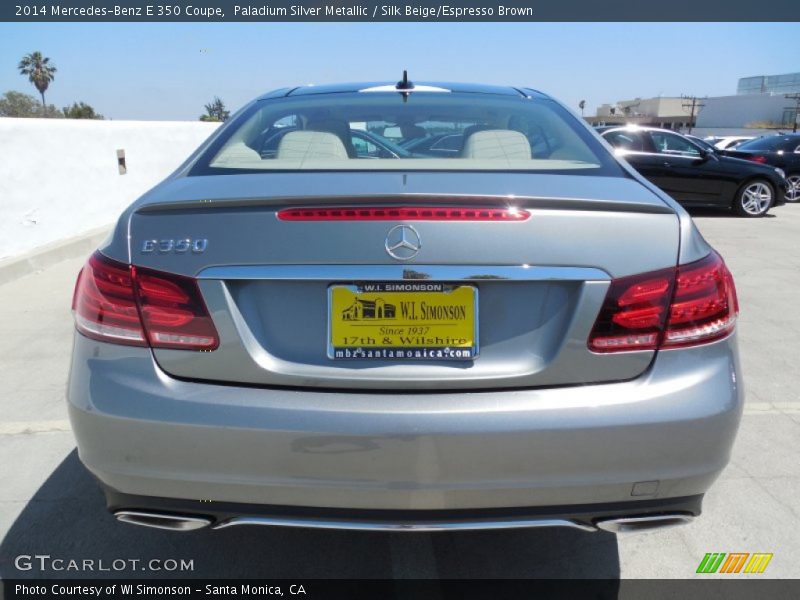 Paladium Silver Metallic / Silk Beige/Espresso Brown 2014 Mercedes-Benz E 350 Coupe