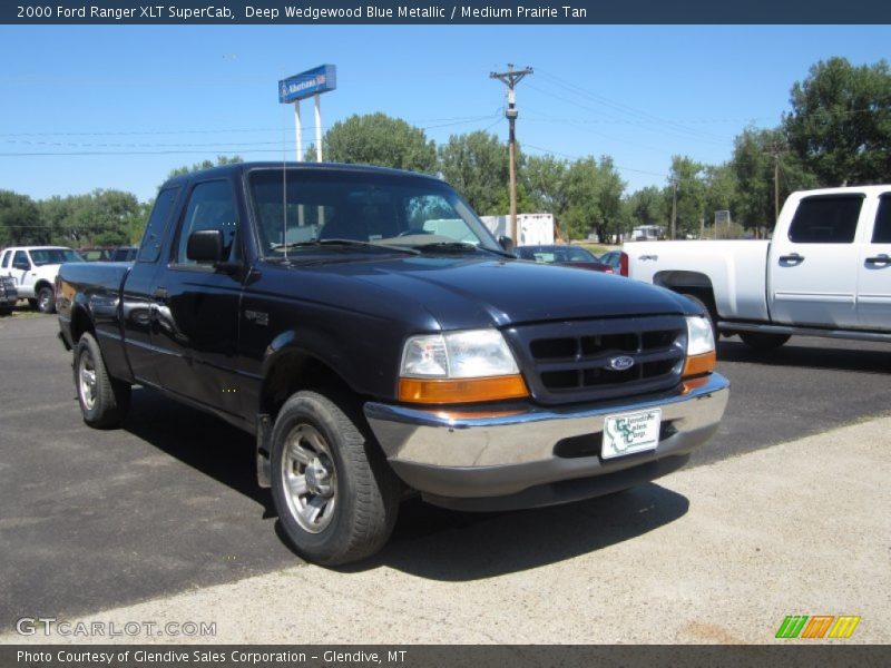 Deep Wedgewood Blue Metallic / Medium Prairie Tan 2000 Ford Ranger XLT SuperCab