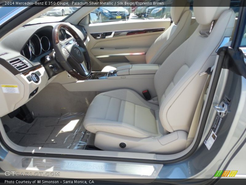 Paladium Silver Metallic / Silk Beige/Espresso Brown 2014 Mercedes-Benz E 350 Coupe