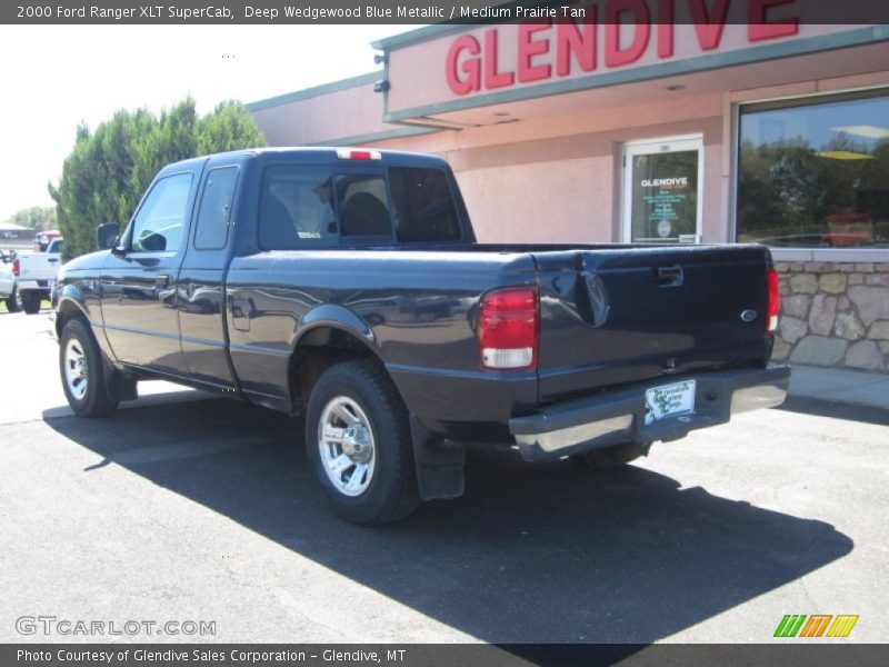 Deep Wedgewood Blue Metallic / Medium Prairie Tan 2000 Ford Ranger XLT SuperCab