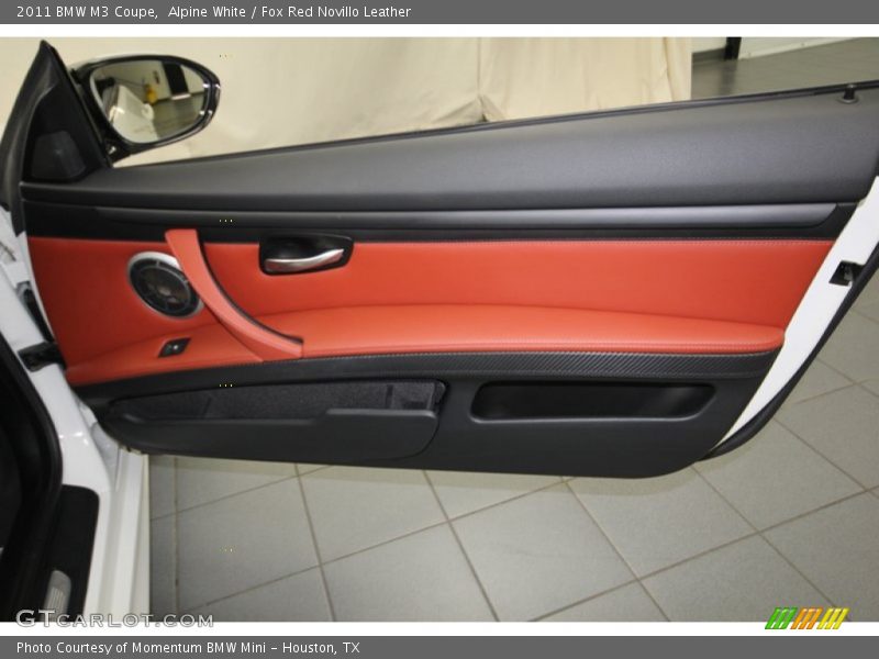 Alpine White / Fox Red Novillo Leather 2011 BMW M3 Coupe