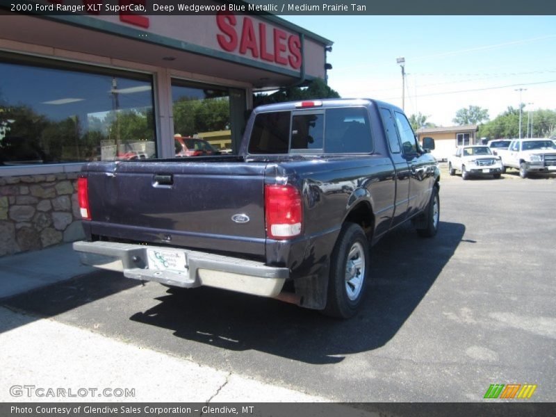 Deep Wedgewood Blue Metallic / Medium Prairie Tan 2000 Ford Ranger XLT SuperCab