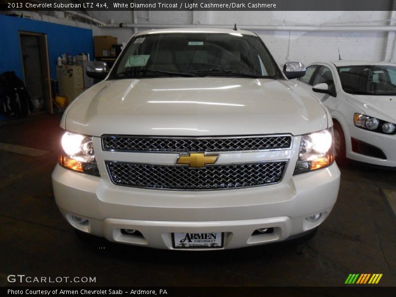 White Diamond Tricoat / Light Cashmere/Dark Cashmere 2013 Chevrolet Suburban LTZ 4x4