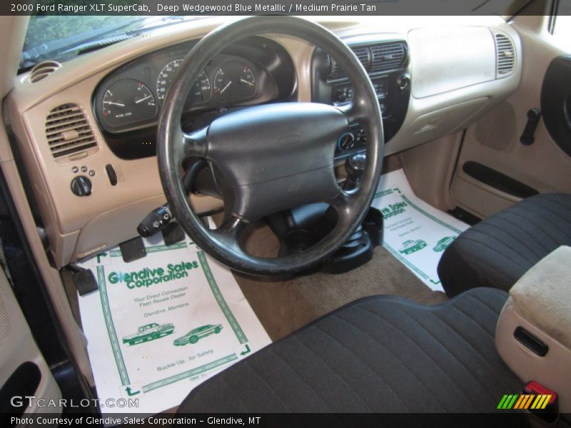 Deep Wedgewood Blue Metallic / Medium Prairie Tan 2000 Ford Ranger XLT SuperCab