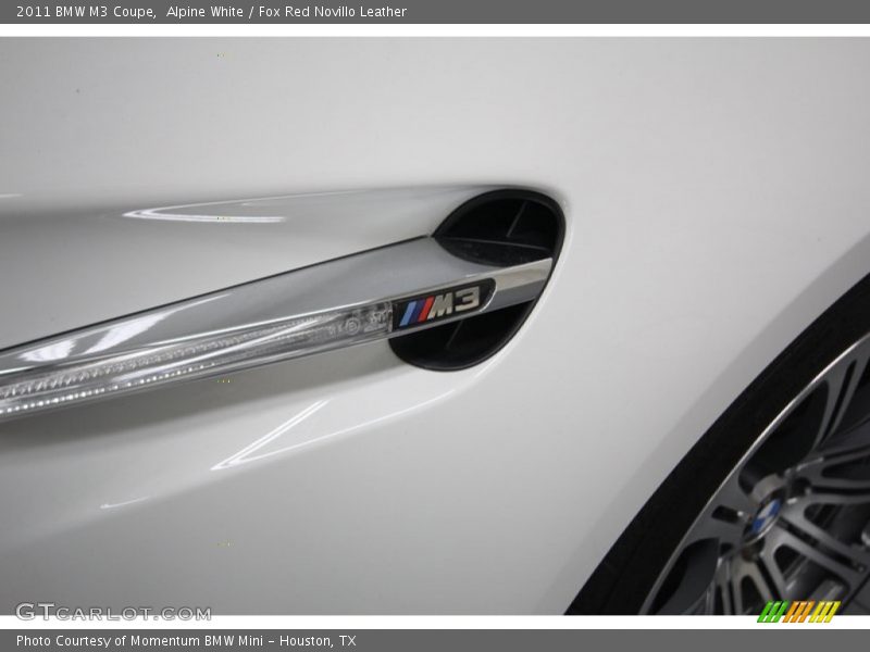 Alpine White / Fox Red Novillo Leather 2011 BMW M3 Coupe