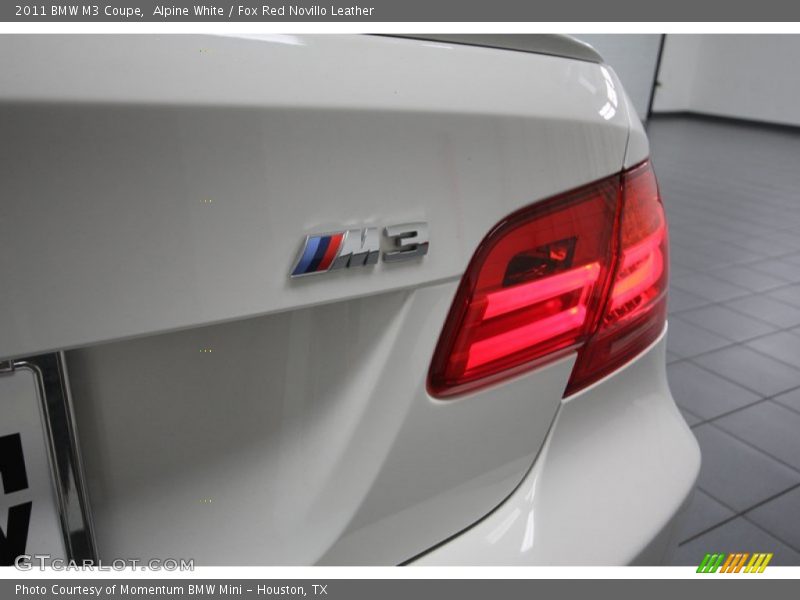 Alpine White / Fox Red Novillo Leather 2011 BMW M3 Coupe