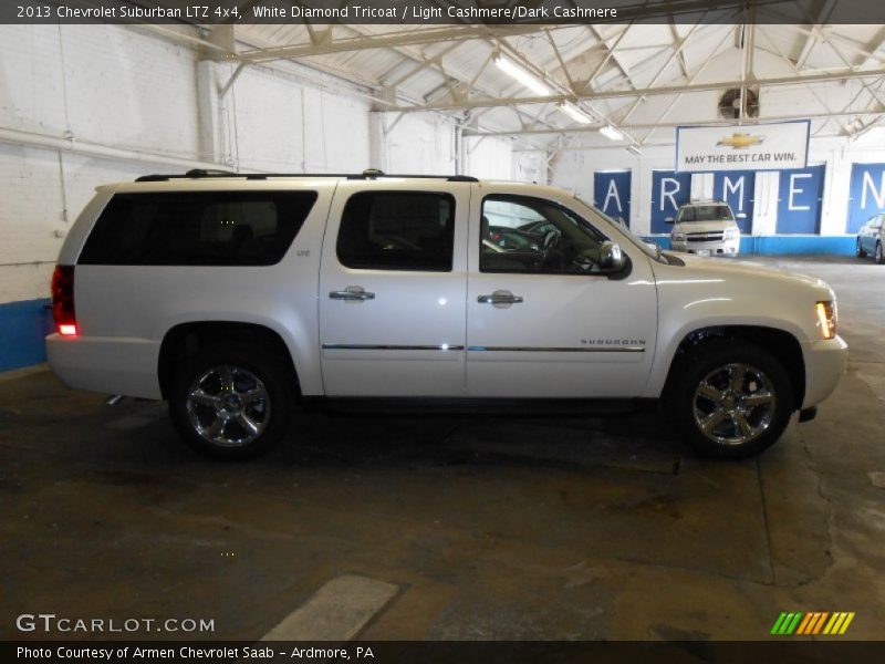White Diamond Tricoat / Light Cashmere/Dark Cashmere 2013 Chevrolet Suburban LTZ 4x4