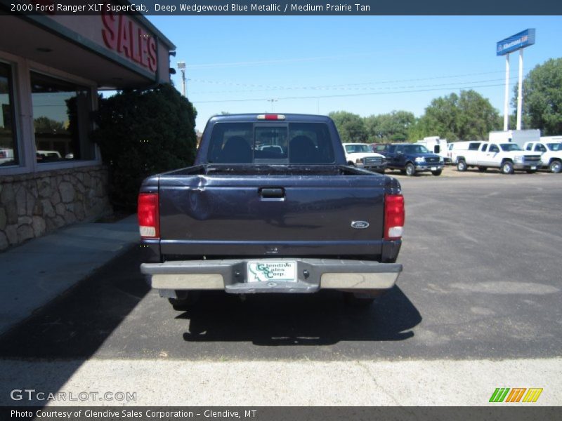 Deep Wedgewood Blue Metallic / Medium Prairie Tan 2000 Ford Ranger XLT SuperCab