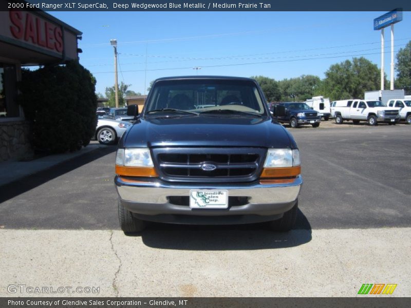 Deep Wedgewood Blue Metallic / Medium Prairie Tan 2000 Ford Ranger XLT SuperCab