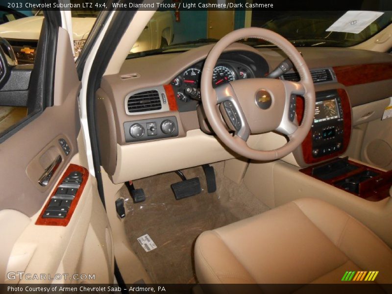 White Diamond Tricoat / Light Cashmere/Dark Cashmere 2013 Chevrolet Suburban LTZ 4x4