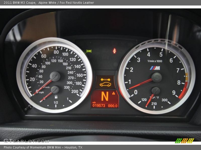 Alpine White / Fox Red Novillo Leather 2011 BMW M3 Coupe
