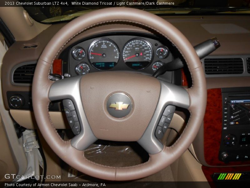 White Diamond Tricoat / Light Cashmere/Dark Cashmere 2013 Chevrolet Suburban LTZ 4x4