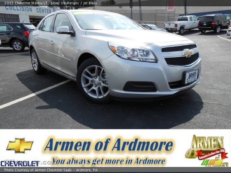 Silver Ice Metallic / Jet Black 2013 Chevrolet Malibu LT