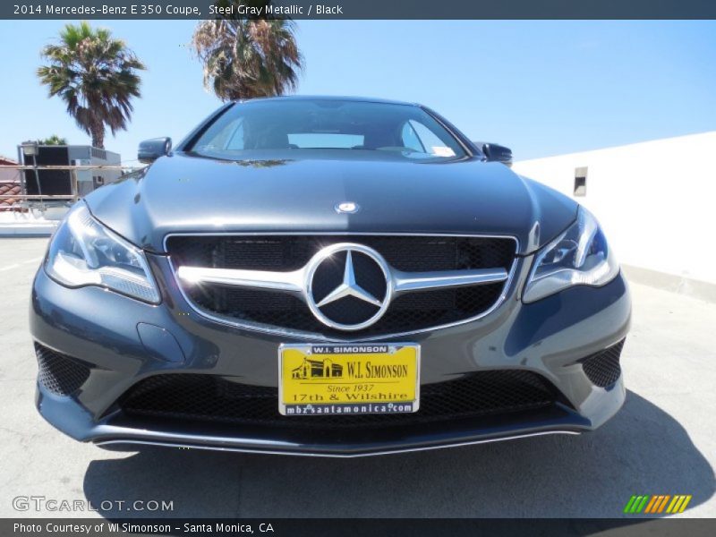 Steel Gray Metallic / Black 2014 Mercedes-Benz E 350 Coupe