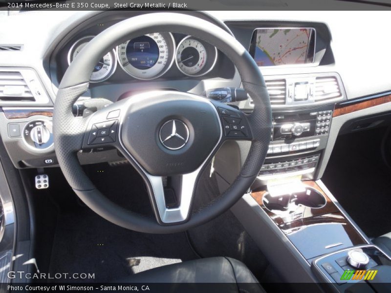 Steel Gray Metallic / Black 2014 Mercedes-Benz E 350 Coupe