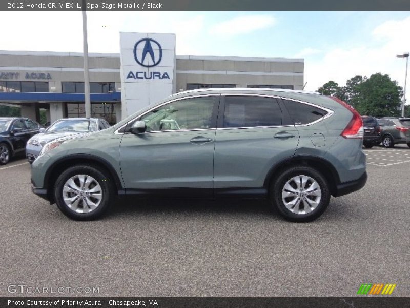 Opal Sage Metallic / Black 2012 Honda CR-V EX-L
