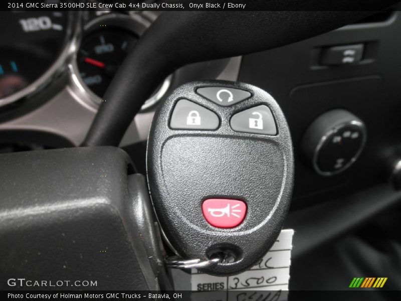 Onyx Black / Ebony 2014 GMC Sierra 3500HD SLE Crew Cab 4x4 Dually Chassis