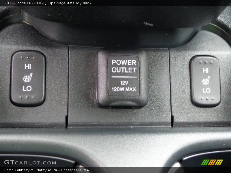 Opal Sage Metallic / Black 2012 Honda CR-V EX-L