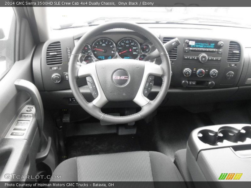 Dashboard of 2014 Sierra 3500HD SLE Crew Cab 4x4 Dually Chassis