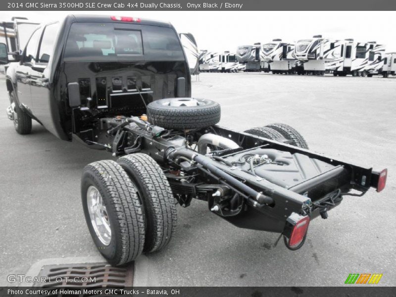  2014 Sierra 3500HD SLE Crew Cab 4x4 Dually Chassis Onyx Black