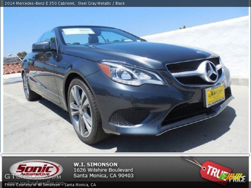 Steel Gray Metallic / Black 2014 Mercedes-Benz E 350 Cabriolet