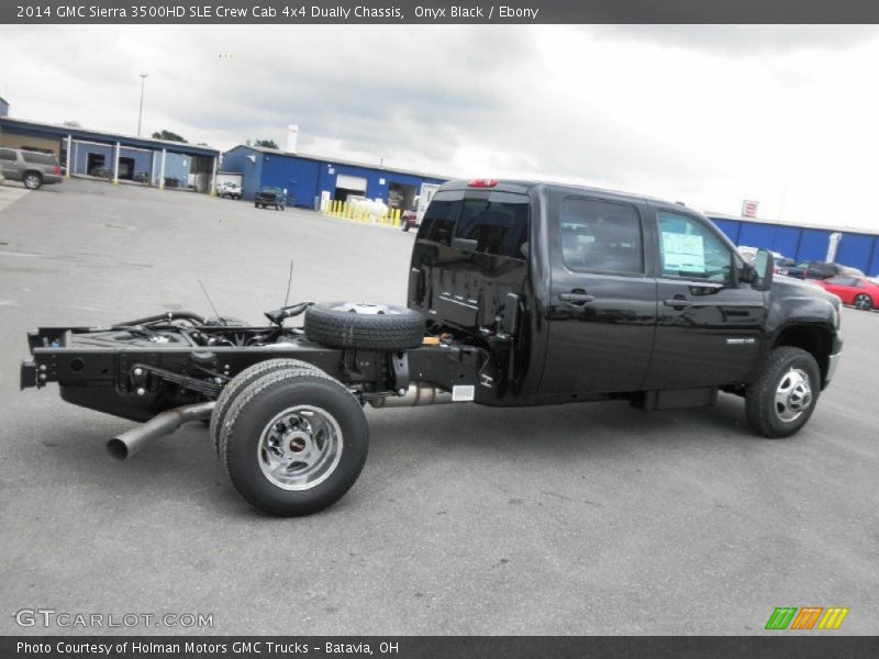 Onyx Black / Ebony 2014 GMC Sierra 3500HD SLE Crew Cab 4x4 Dually Chassis