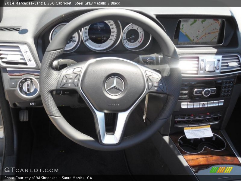 Steel Gray Metallic / Black 2014 Mercedes-Benz E 350 Cabriolet