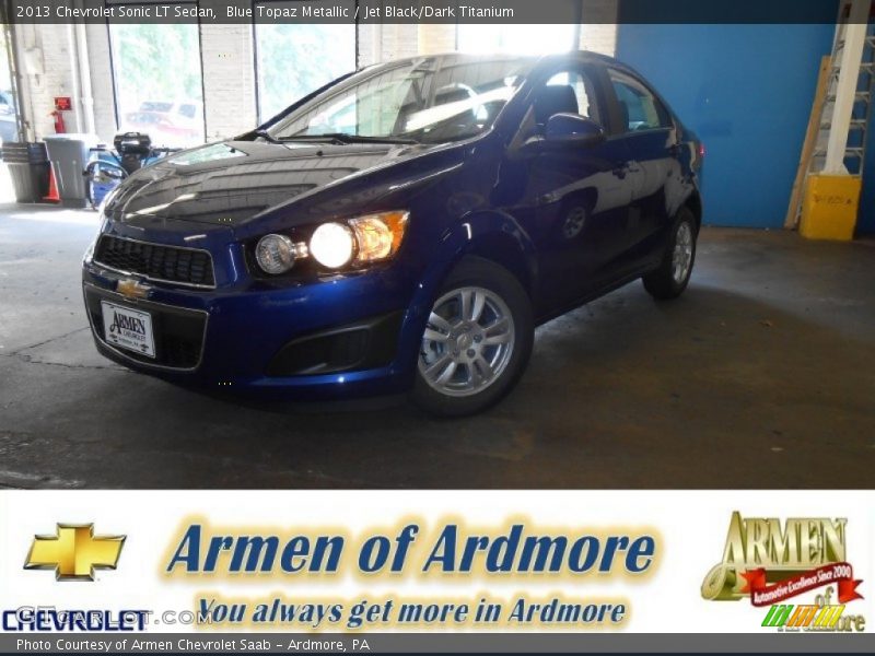 Blue Topaz Metallic / Jet Black/Dark Titanium 2013 Chevrolet Sonic LT Sedan