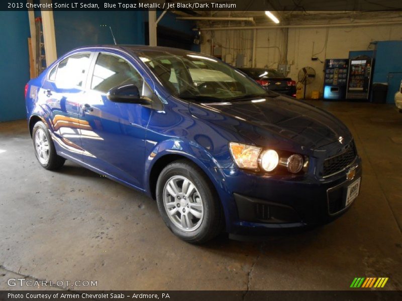 Blue Topaz Metallic / Jet Black/Dark Titanium 2013 Chevrolet Sonic LT Sedan