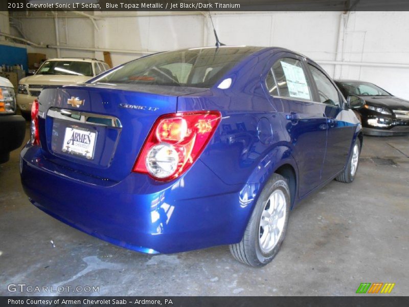 Blue Topaz Metallic / Jet Black/Dark Titanium 2013 Chevrolet Sonic LT Sedan