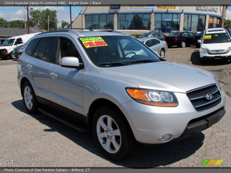 Bright Silver / Black 2009 Hyundai Santa Fe Limited 4WD