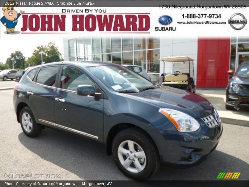 Graphite Blue / Gray 2013 Nissan Rogue S AWD