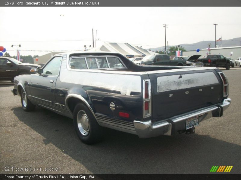 Midnight Blue Metallic / Blue 1979 Ford Ranchero GT