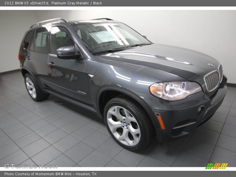 Platinum Gray Metallic / Black 2012 BMW X5 xDrive35d