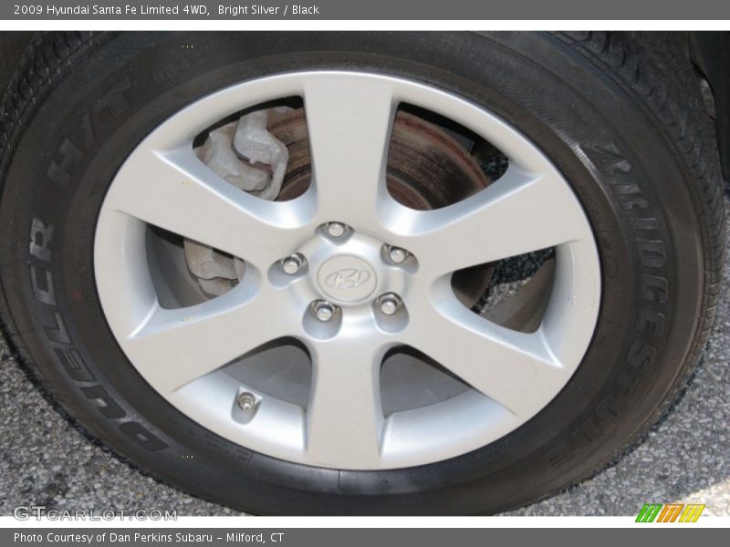 Bright Silver / Black 2009 Hyundai Santa Fe Limited 4WD