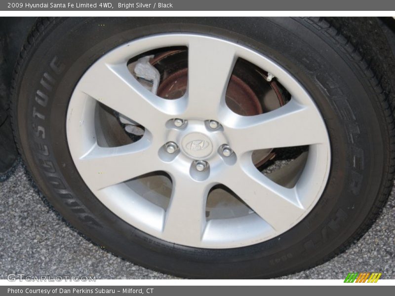 Bright Silver / Black 2009 Hyundai Santa Fe Limited 4WD