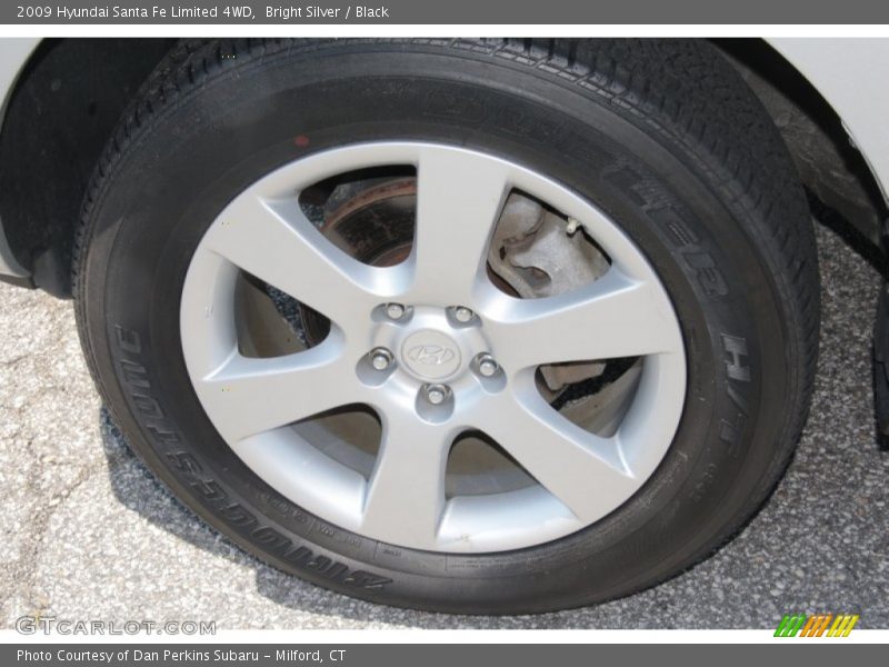 Bright Silver / Black 2009 Hyundai Santa Fe Limited 4WD